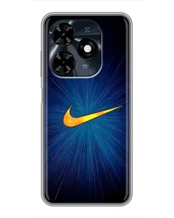 Чехол для TECNO Spark 20c с картинкой «Синий пульс Nike»