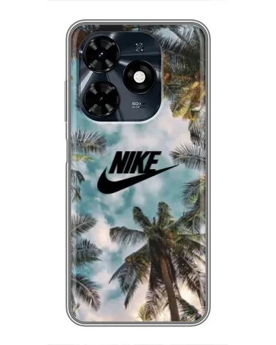 Чехол для TECNO Spark 20c с картинкой «Тропический принт Nike» Чехол для TECNO Spark 20c с картинкой «Тропический принт Nike»