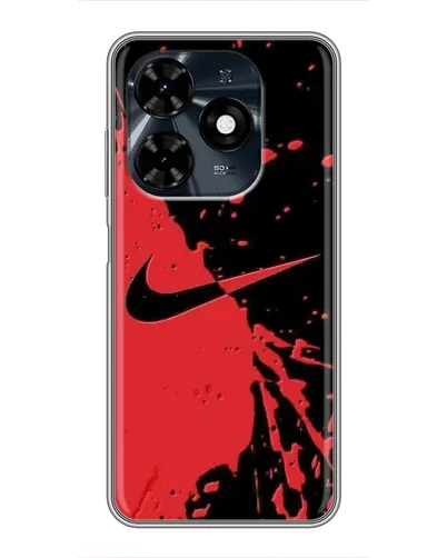 Чехол для TECNO Spark 20c с картинкой «Красные брызги Nike» Чехол для TECNO Spark 20c с картинкой «Красные брызги Nike»