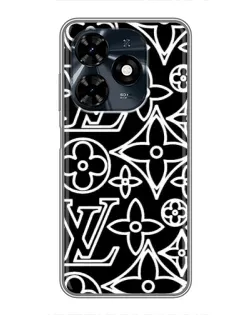 Чехол для TECNO Spark 20c с картинкой «Черно-белый узор LV» Чехол для TECNO Spark 20c с картинкой «Черно-белый узор LV»