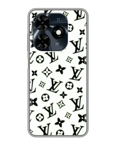 Чехол для TECNO Spark 20c с картинкой «Монохромный хаос LV» Чехол для TECNO Spark 20c с картинкой «Монохромный хаос LV»