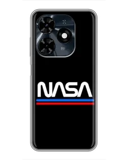 Чехол для TECNO Spark 20c с картинкой «NASA — классика Red Blue» Чехол для TECNO Spark 20c с картинкой «NASA — классика Red Blue»