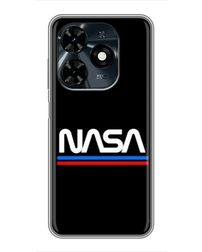 Чехол для TECNO Spark 20c с картинкой «NASA — классика Red Blue»
