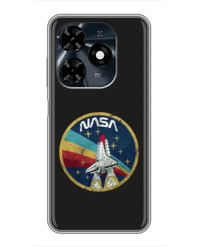 Чехол для TECNO Spark 20c с картинкой «NASA — эмблема миссии»