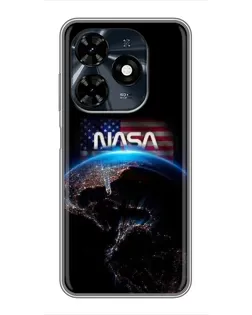 Чехол для TECNO Spark 20c с картинкой «Земля из космоса NASA»