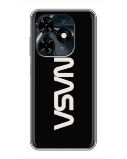 Чехол для TECNO Spark 20c с картинкой «NASA — вертикальный логотип»