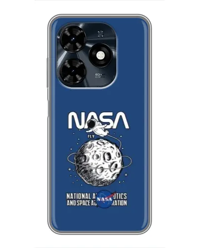 Чехол для TECNO Spark 20c с картинкой «NASA — лунная миссия»