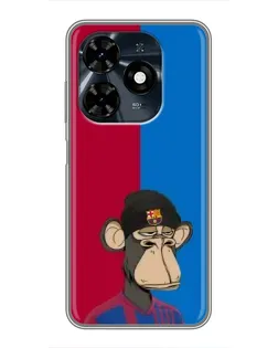 Чехол для TECNO Spark 20c с картинкой «Bored Ape — фанат Барсы» Чехол для TECNO Spark 20c с картинкой «Bored Ape — фанат Барсы»