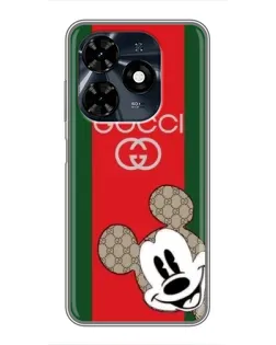 Чехол для TECNO Spark 20c с картинкой «Gucci — полосы и Микки» Чехол для TECNO Spark 20c с картинкой «Gucci — полосы и Микки»