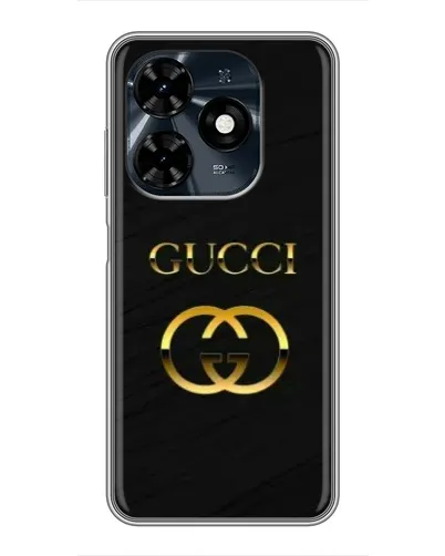 Чехол для TECNO Spark 20c с картинкой «Золотой логотип Gucci» Чехол для TECNO Spark 20c с картинкой «Золотой логотип Gucci»