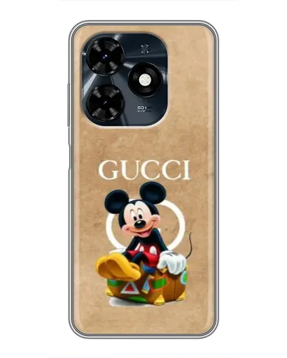 Чехол для TECNO Spark 20c с картинкой «Микки Маус Gucci — крафт» Чехол для TECNO Spark 20c с картинкой «Микки Маус Gucci — крафт»
