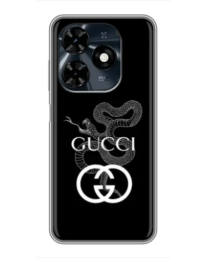 Чехол для TECNO Spark 20c с картинкой «Gucci — серебряная змея» Чехол для TECNO Spark 20c с картинкой «Gucci — серебряная змея»