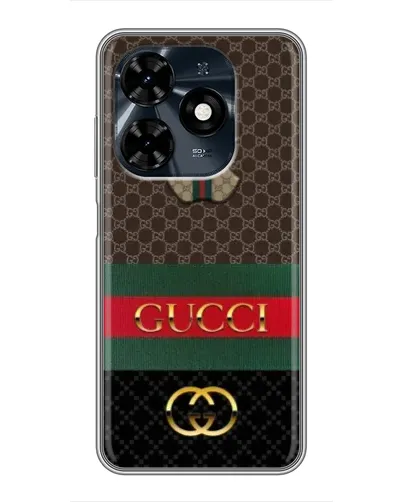 Чехол для TECNO Spark 20c с картинкой «Gucci — брендированный десерт» Чехол для TECNO Spark 20c с картинкой «Gucci — брендированный десерт»