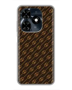 Чехол для TECNO Spark 20c с картинкой «Gucci — золотые диагонали» Чехол для TECNO Spark 20c с картинкой «Gucci — золотые диагонали»