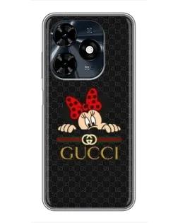 Чехол для TECNO Spark 20c с картинкой «Минни Маус Gucci — черный» Чехол для TECNO Spark 20c с картинкой «Минни Маус Gucci — черный»
