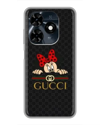 Чехол для TECNO Spark 20c с картинкой «Минни Маус Gucci — черный» Чехол для TECNO Spark 20c с картинкой «Минни Маус Gucci — черный»