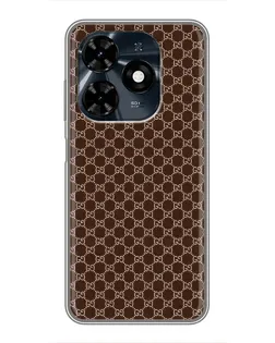 Чехол для TECNO Spark 20c с картинкой «Gucci — шоколадная сетка» Чехол для TECNO Spark 20c с картинкой «Gucci — шоколадная сетка»