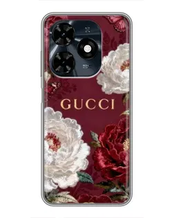 Чехол для TECNO Spark 20c с картинкой «Gucci — бордовые розы» Чехол для TECNO Spark 20c с картинкой «Gucci — бордовые розы»
