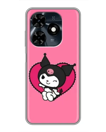 Чехол для TECNO Spark 20c с картинкой «Kuromi — любовь в сердце»