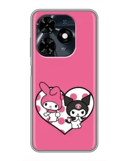 Чехол для TECNO Spark 20c с картинкой «Kuromi и My Melody»