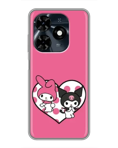 Чехол для TECNO Spark 20c с картинкой «Kuromi и My Melody»