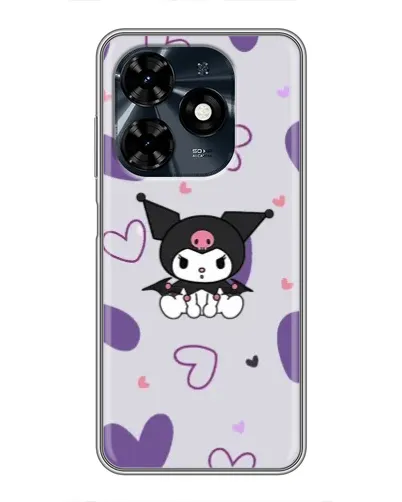 Чехол для TECNO Spark 20c с картинкой «Kuromi и лавандовые сердца»