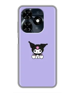 Чехол для TECNO Spark 20c с картинкой «Kuromi — фиолетовый минимализм»