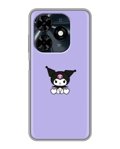 Чехол для TECNO Spark 20c с картинкой «Kuromi — фиолетовый минимализм»