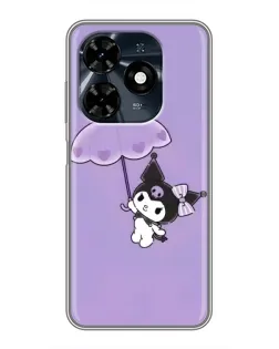 Чехол для TECNO Spark 20c с картинкой «Kuromi с зонтиком»