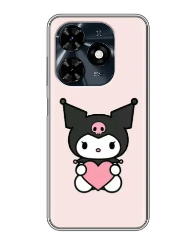 Чехол для TECNO Spark 20c с картинкой «Kuromi и сердце»