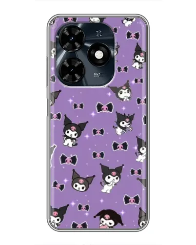 Чехол для TECNO Spark 20c с картинкой «Kuromi — паттерн»