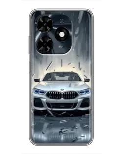 Чехол для TECNO Spark 20c с картинкой «BMW в свете фар»