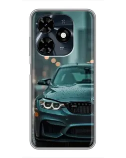 Чехол для TECNO Spark 20c с картинкой «BMW в огнях города»
