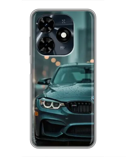 Чехол для TECNO Spark 20c с картинкой «BMW в огнях города»