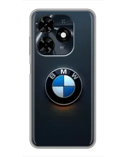 Чехол для TECNO Spark 20c с картинкой «Логотип BMW — минимализм»