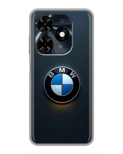 Чехол для TECNO Spark 20c с картинкой «Логотип BMW — минимализм»