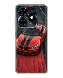 Чехол для TECNO Spark 20c с картинкой «BMW на красной дорожке»