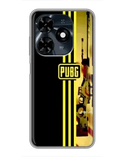 Чехол для TECNO Spark 20c с картинкой «PUBG — камуфляжный шлем»