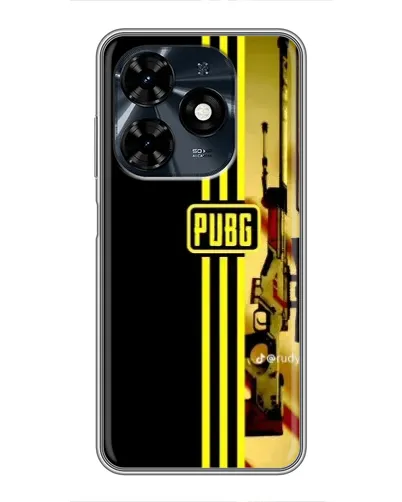 Чехол для TECNO Spark 20c с картинкой «PUBG — камуфляжный шлем»