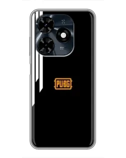 Чехол для TECNO Spark 20c с картинкой «PUBG — вертикальные линии»