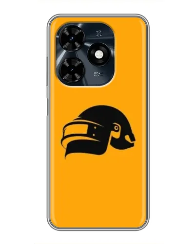 Чехол для TECNO Spark 20c с картинкой «PUBG — золотой шлем»