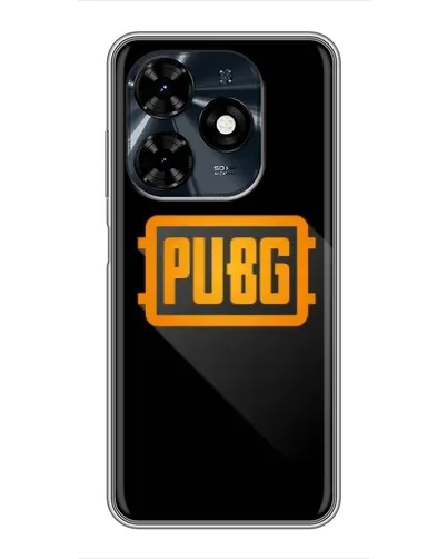 Чехол для TECNO Spark 20c с картинкой «PUBG — рамка лого»