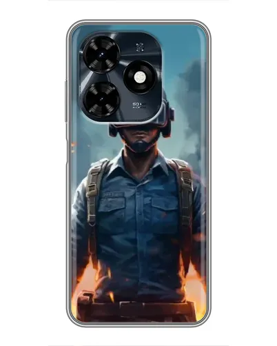 Чехол для TECNO Spark 20c с картинкой «PUBG — реалистичный герой»
