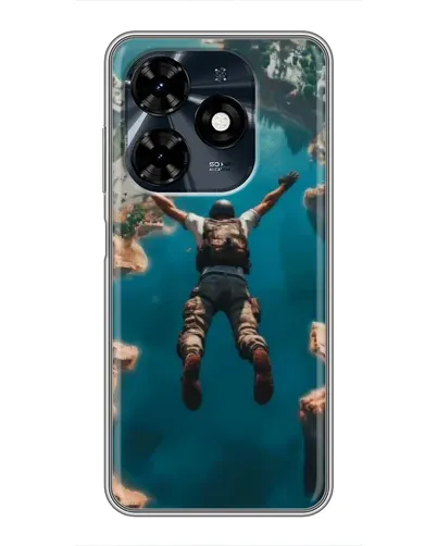 Чехол для TECNO Spark 20c с картинкой «PUBG — свободное падение»