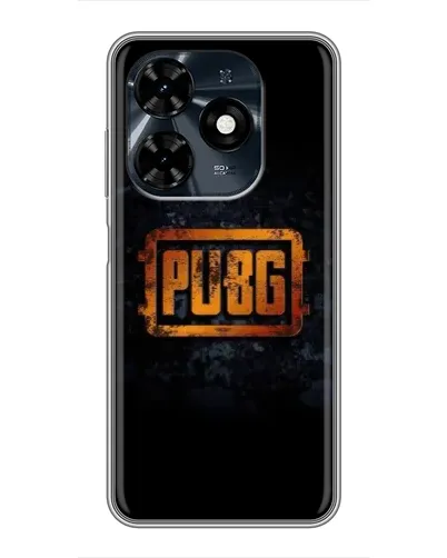 Чехол для TECNO Spark 20c с картинкой «PUBG — золотой логотип»