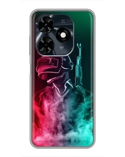 Чехол для TECNO Spark 20c с картинкой «PUBG — огненный воин»