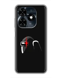 Чехол для TECNO Spark 20c с картинкой «Among Us шлем»