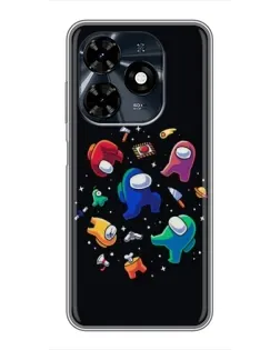 Чехол для TECNO Spark 20c с картинкой «Among Us космос»