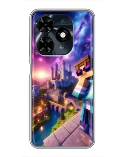 Чехол для TECNO Spark 20c с картинкой «Стив и космос»
