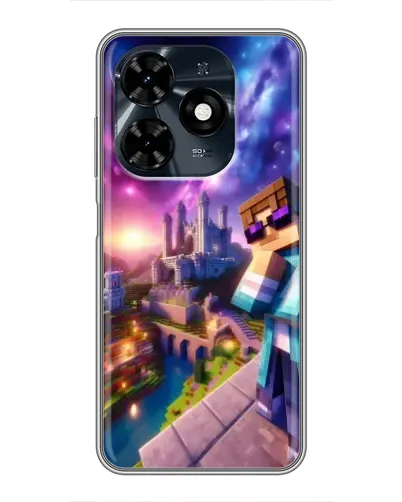 Чехол для TECNO Spark 20c с картинкой «Стив и космос» Чехол для TECNO Spark 20c с картинкой «Стив и космос»